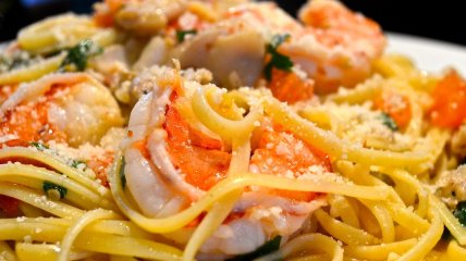 Паста с креветками