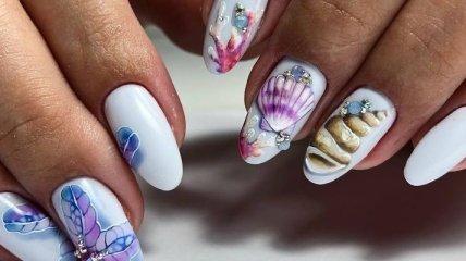 Красивые ногти на море (77 фото)