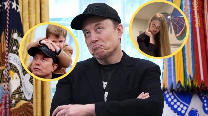 Ілон Маск, його син X Æ A-12  і трансгендерна донька Вів'єн