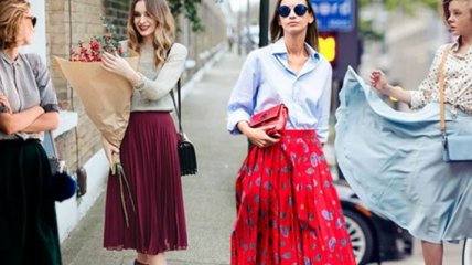 Осень 2017: стильные идеи, как носить юбку-миди этой осенью (Фото)