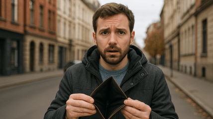 Человек с пустым кошельком