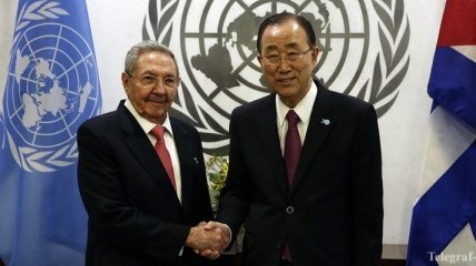Пан Ги Мун и Кастро обсудили нормализацию отношений Кубы и США