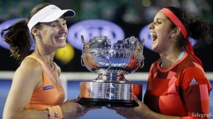 Australian Open. Хингис и Мирза завоевали титул в парном разряде