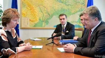 Порошенко сообщил Эштон, когда Украина ратифицирует СА с ЕС
