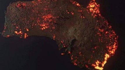 Пожары в Австралии: масштабы трагедии видны в космосе (Видео)