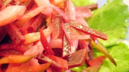 Винегрет с кальмарами