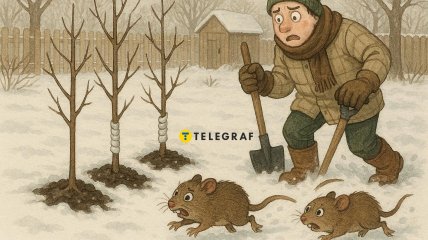 Саженцы привлекают грызунов зимой