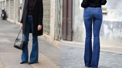 С чем носить джинсы клеш осенью 2022 года