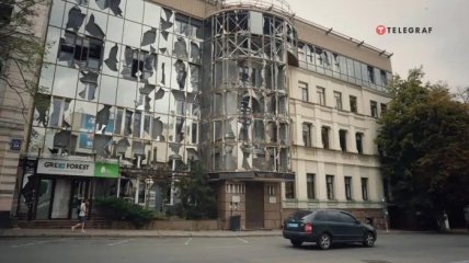 Багато офісних будинків у центрі Харкова постраждали від обстрілів