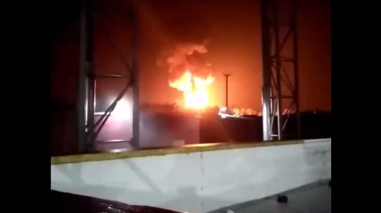 Взрыв и пожар в Брянске