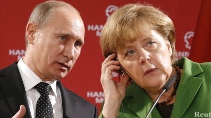 Путин и Меркель встречаются с представителями крупных фирм РФ и ФРГ