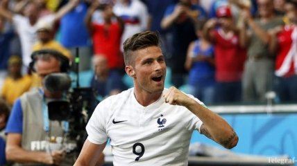 Оливье Жиру забил юбилейный гол для Франции