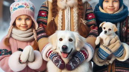 В украинском языке нет слова "варежки"