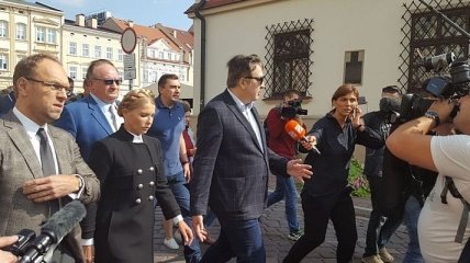 В польском Ряшеве Саакашвили прогулялся с Тимошенко