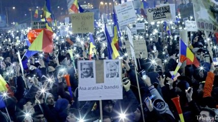 Протесты в Румынии: Морозы не останавливают манифестантов