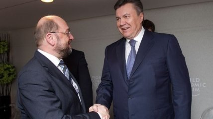 Виктор Янукович и Мартин Шульц обсудили отношения Украины и ЕС  