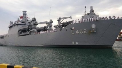 В порт Одессы прибыл турецкий десантный корабль Bayraktar