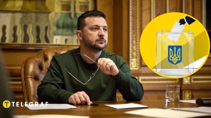 Володимир Зеленський та скринька для голосування