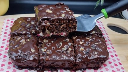 Техасский шоколадный пирог, пошаговый рецепт на ккал, фото, ингредиенты - Nora