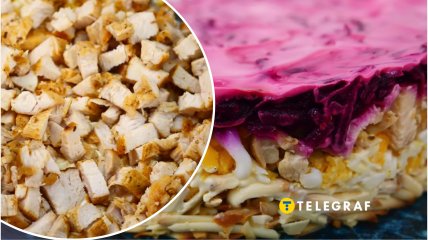 Салат із буряка та курки