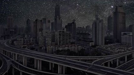 Ночные города без электричества в таинственных снимках (Фото)
