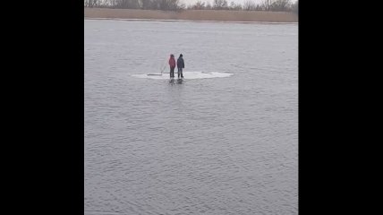 Дрейфовали на льдине: в Херсоне спасли двоих детей, оказавшихся посреди Днепра  (видео) 
