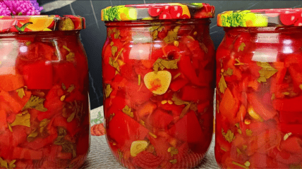 Запеченный перец с чесноком