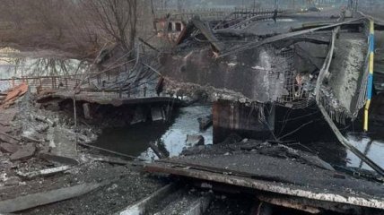 Мост на Иванковском направлении взорван