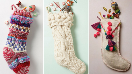 Необычный рождественский носок для подарков: мастер-класс с фото
