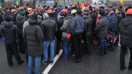 Митинг на Львовщине: шахтеры требуют повышения зарплаты