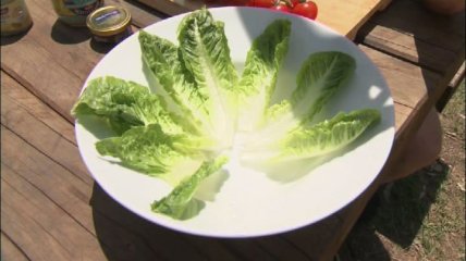 Салат с копченой форелью