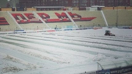 В России из-за снегопада не состоится футбольный матч