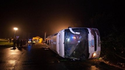 Автобус с детьми во Франции попал в аварию