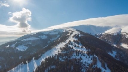 На Прикарпатье в горах сошла лавина