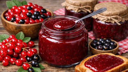 Джем из черной и красной смородины