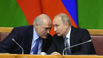 диктатор путин и самопровозглашенный президент РБ лукашенко