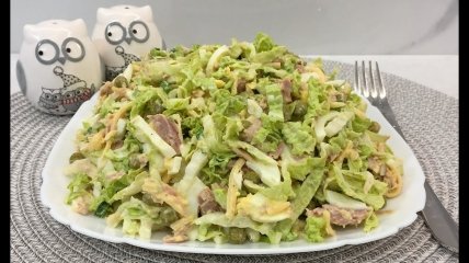 Как приготовить салат из пекинской капусты и тунца