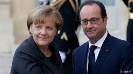  Олланд и Меркель: Прекращение огня на Донбассе должно стать долговременным