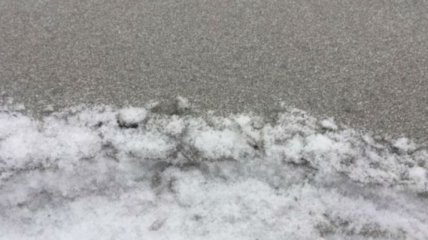 Странная аномалия: на Прикарпатье выпал серый снег (Видео)
