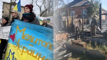 Украинцы протестуют против российских захватчиков, а те, отступая, минируют территорию