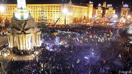 На Майдане продолжается митинг сторонников евроинтеграции