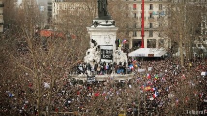 Онлайн-трансляция Марша единства в Париже