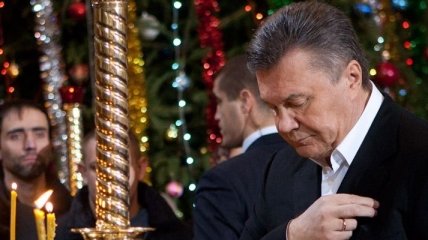 Янукович, Азаров и Рыбак на Рождество посетили Киево-Печерскую Лавру