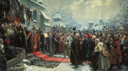 "Навіки з Москвою, навіки з російським народом". Картина Михайла Хмелька, 1651 рік
