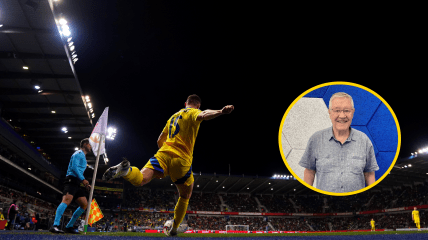 Футболист сборной Украины Виктор Цыганков и Геннадий Орлов