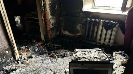 Квартира потерпілої після пожежі