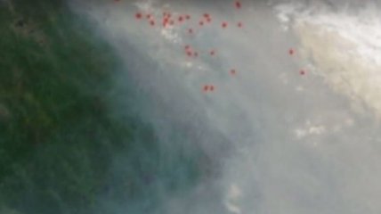 NASA обнародовало космический снимок пожаров в Сибири