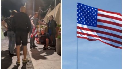 "Дайте їм адресу посольства США": у росії п’яний натовп напав на дівчину через американський прапор (відео)