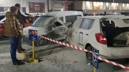ДТП в Киеве: авто загорелось после столкновения