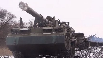 На Донбассе испытали самоходные артиллерийские установки "Пион"